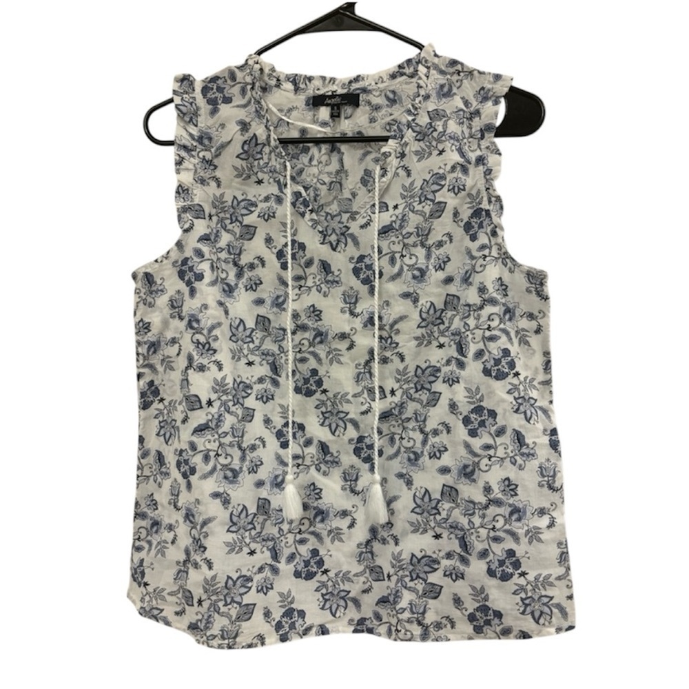 Angels Blue White Top Size S